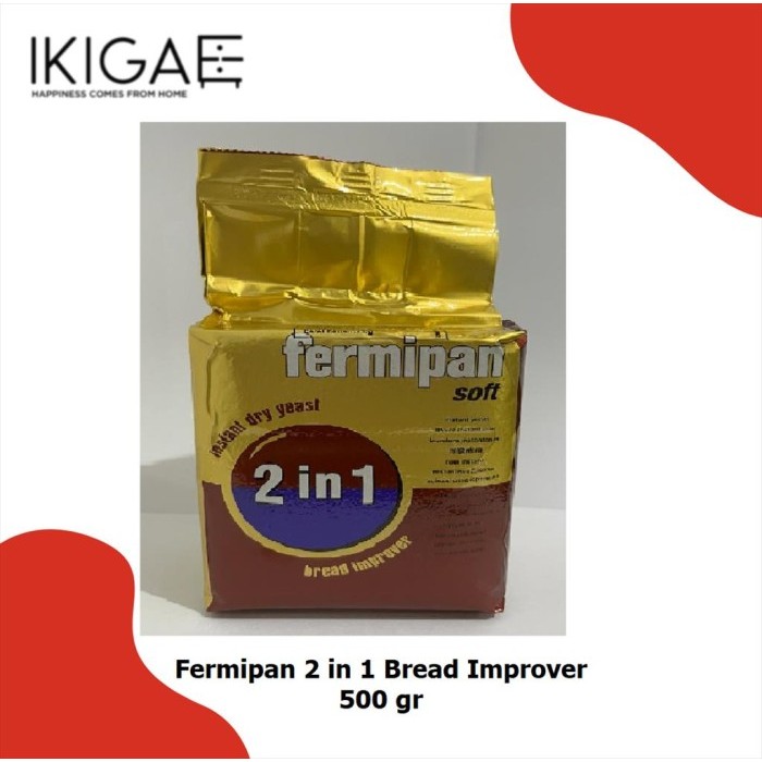 

BisaInstan- FERMIPAN 2 IN 1 + PELEMBUT / FERMIPAN 2 IN 1 BREAD IMPROVER 500 GR