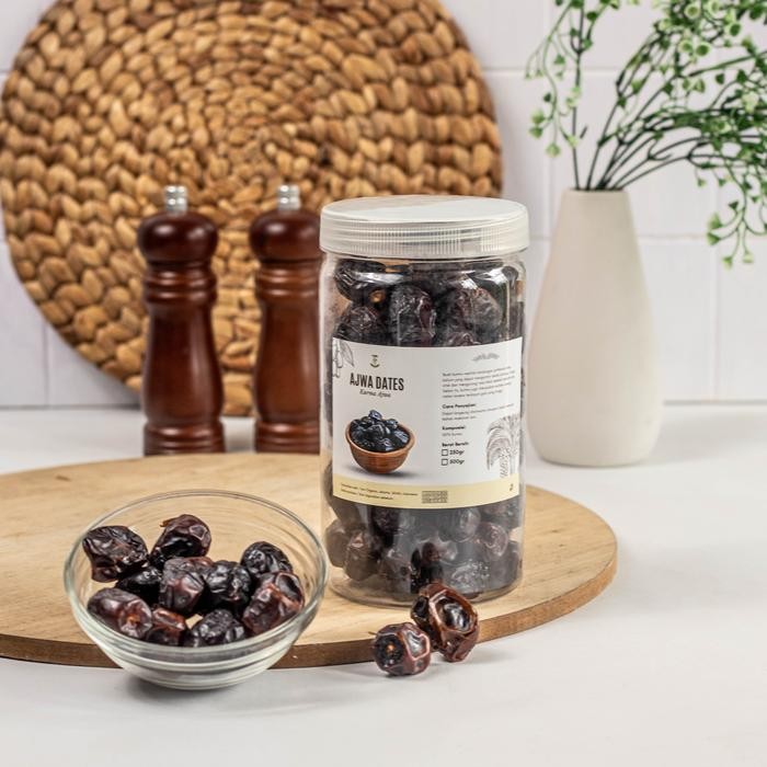 

BisaInstan- Tani Organic Kurma Azwa 500 gram Toples - Kurma Nabi Premium Asli Madinah 500 gram Toples