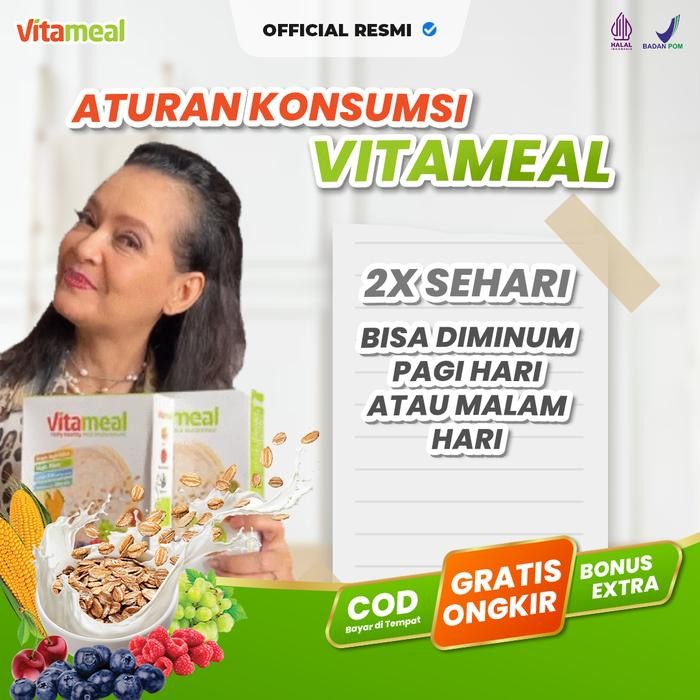 

3 BOX SEREAL VITAMEAL MEAL REPLACEMENT PENGGANTI MAKAN FOOD GRANOLA OATMEAL DIET CEREAL
