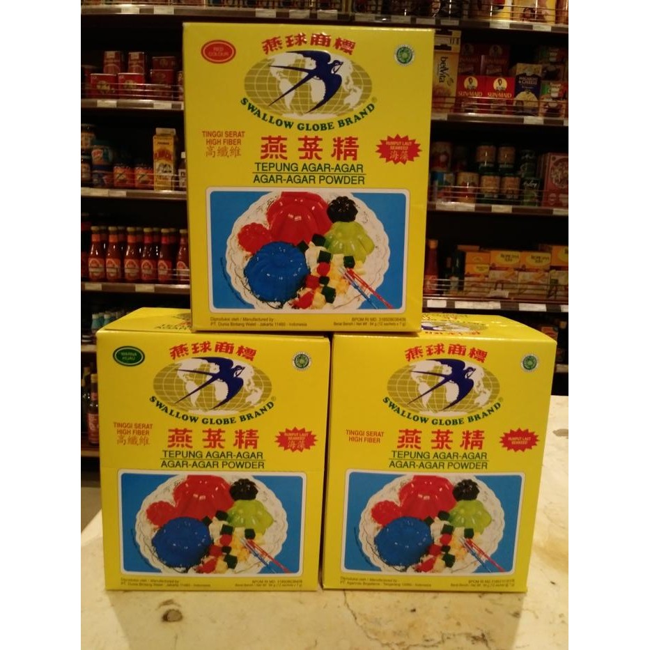 

BisaInstan- Agar Agar Swallow Globe - 1 Dus