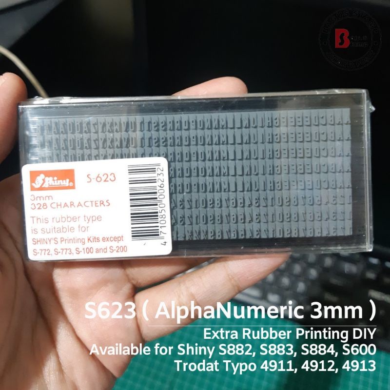 

Shiny Extra Rubber 3mm 3 mm S623 S-623 S 623 ( Spare Part Printing Kit )