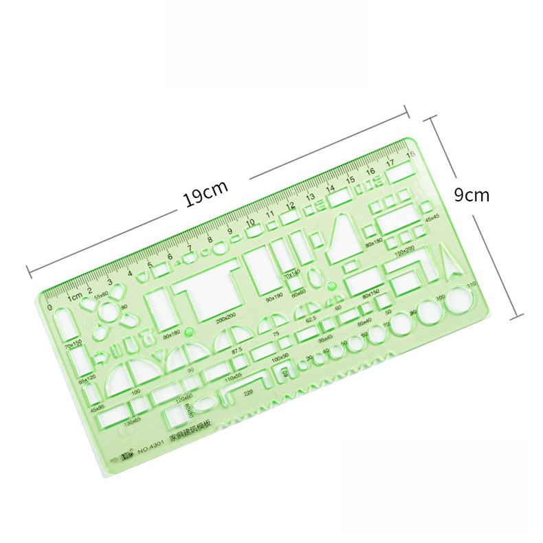 

6Pcs Penggaris bentuk arsitek desain interior alat desain desain Grafis perancang tem gambar
