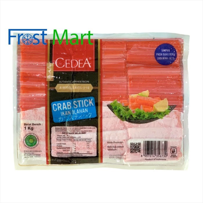 

Kirim,HariYgSama- Crab Stick Crabstick Cedea Isi 63 1Kg