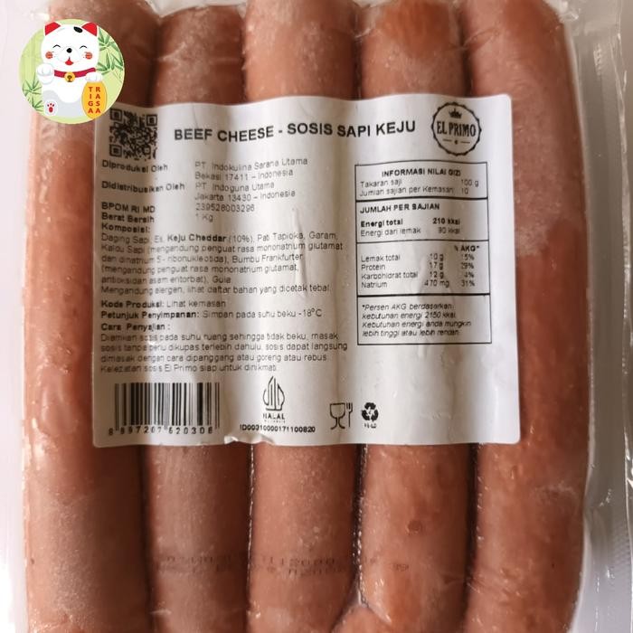 

Kirim,HariYgSama- El Primo Sosis Sapi 1kg Beef Picnic - Chicken Picnic - Sausage