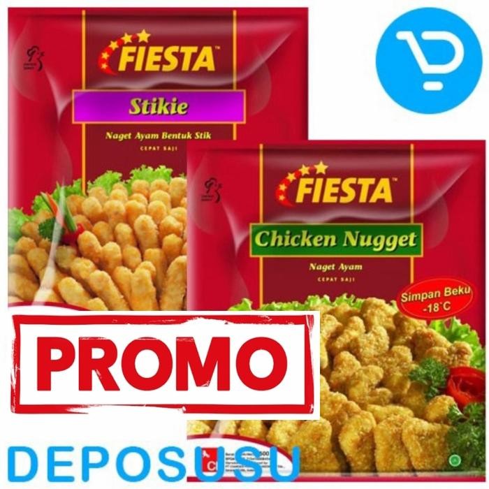 

Kirim,HariYgSama- Fiesta Chicken Nugget Nuget Naget Kotak dan Stikie Daging Ayam Olahan bentuk Stick Stik