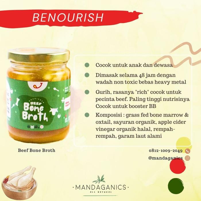 

BisaInstan- BENOURISH BONE BROTH & MEAT STOCK CHICKEN BEEF KALDU AYAM SAPI