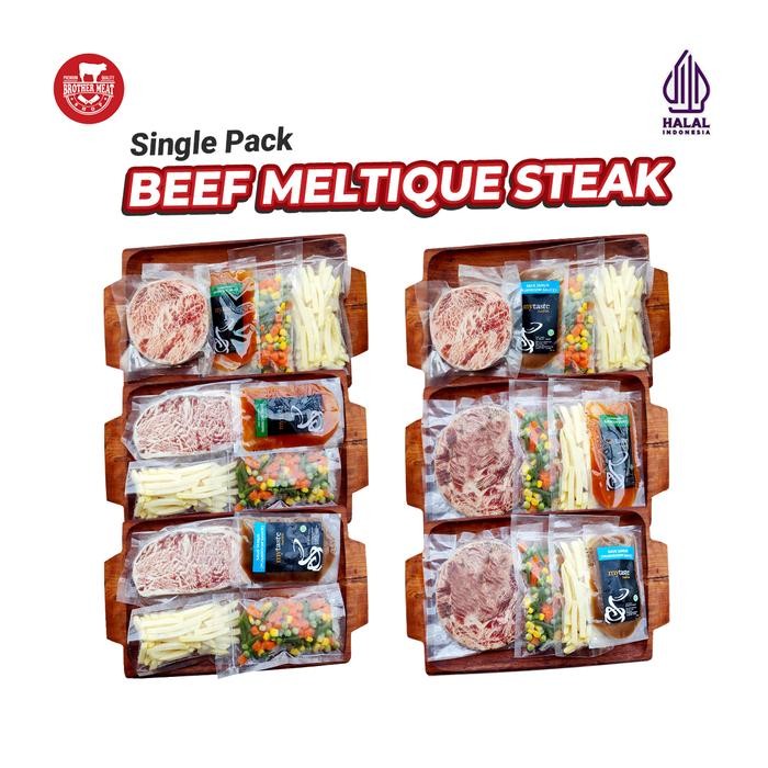 

Kirim,HariYgSama- Paket Komplit Hemat Beef Meltique Steak Single Pack, Brothermeatshop