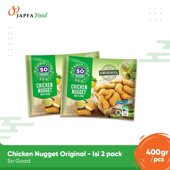 

Kirim,HariYgSama- So Good Chicken Nugget / Naget Ayam Original 400gr - Isi 2 pack