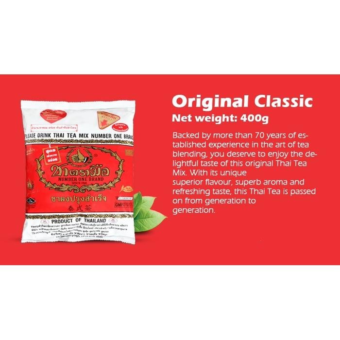 

Terlaris- Thai Tea Mix Number One Chatramue Brand 400 Gram