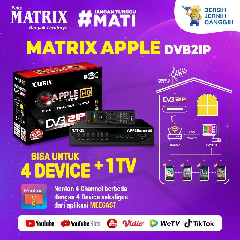 IK Set Top Box TV Dital Matrix Apple DVB2IP