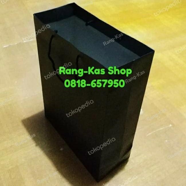 Kirim,HariYgSama- Paper bag HITAM Folio karton Duplex Tebal