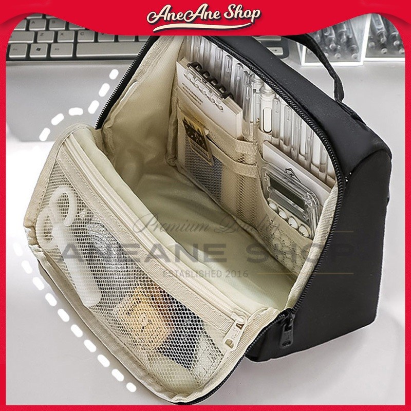 

Tempat Pensil Kapasitas Besar ZHIBE Model Tas Penyimpanan Alat Tulis Multifungsi