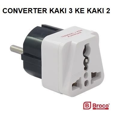 OVER STEKER UNIVERSAL BROCO CONVERTER COLOKAN KAKI 3 KE KAKI 2