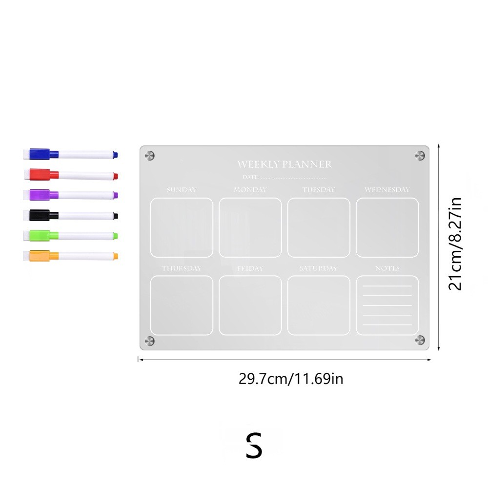 

Planner Magnet Kulkas Akrilik Custom Dinding Schedule Board untuk dinding kantor