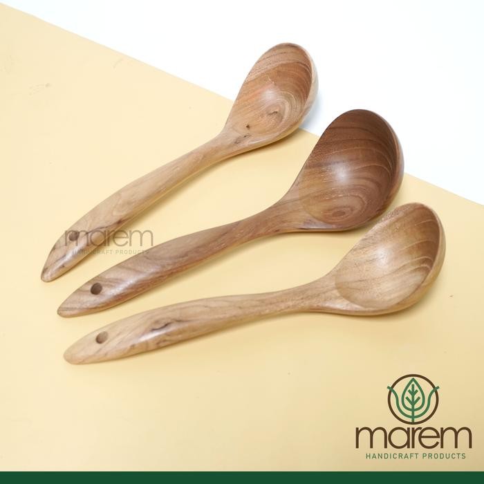 CINTUNG IRUS KAYU JATI SENDOK SAYUR KAYU JATI PREMIUM PANJANG 20 CM *