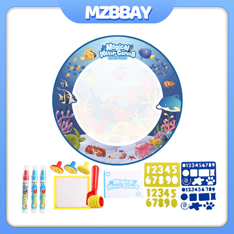 

Magic Water Drawing Mat Coloring Doodle Mat Magic Toys Pens Reusable Cleanse Watercolor Painting