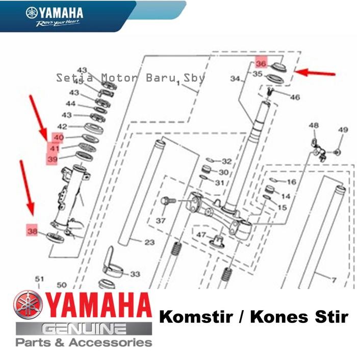 KOMSTIR BEARING KONES STIR AEROX 155 OLD ALL NEW NMAX ASLI YAMAHA SURABAYA TERLARIS