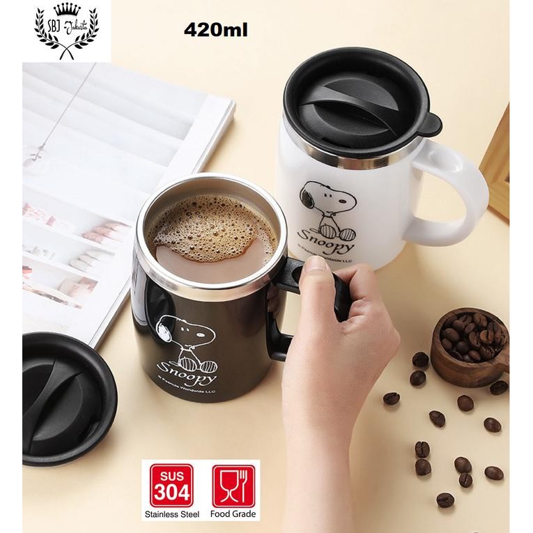 Cangkir Mug Stainless 304 SUS Vacuum insulated mug Snoopy Original