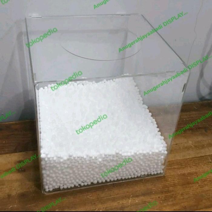 

ready stok acrylic box lucky dip/ kotak undian acrilic+butir sterofoam 30x30x30cm original