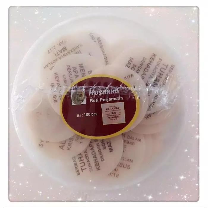 

Roti/Hosti Perjamuan Kudus - Ayat Besar (5cm) isi 100