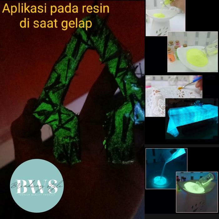 

ready stok pewarna bubuk fosfor neon glow in the dark resin slime bathbom lilin original