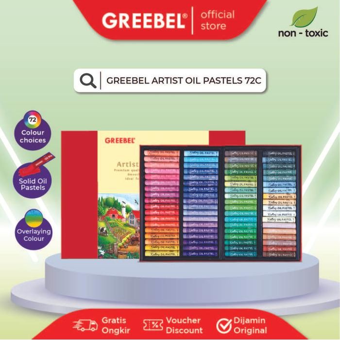 

ready stok greebel crayon artist oil pastels 72 warna original
