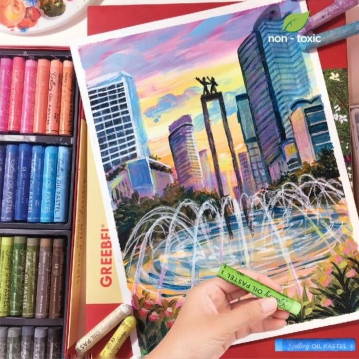 

ready stok greebel premium artist oil pastels 72 warna original