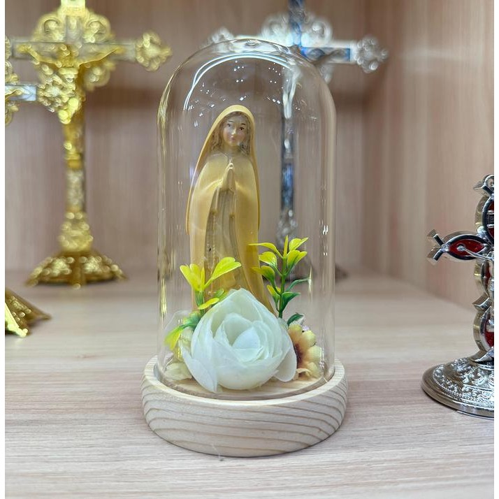 Sale Terbatas Hiasan Glass Dome Classic Patung Bunda Maria Yesus Souvenir Pajangan Dekorasi Rohani