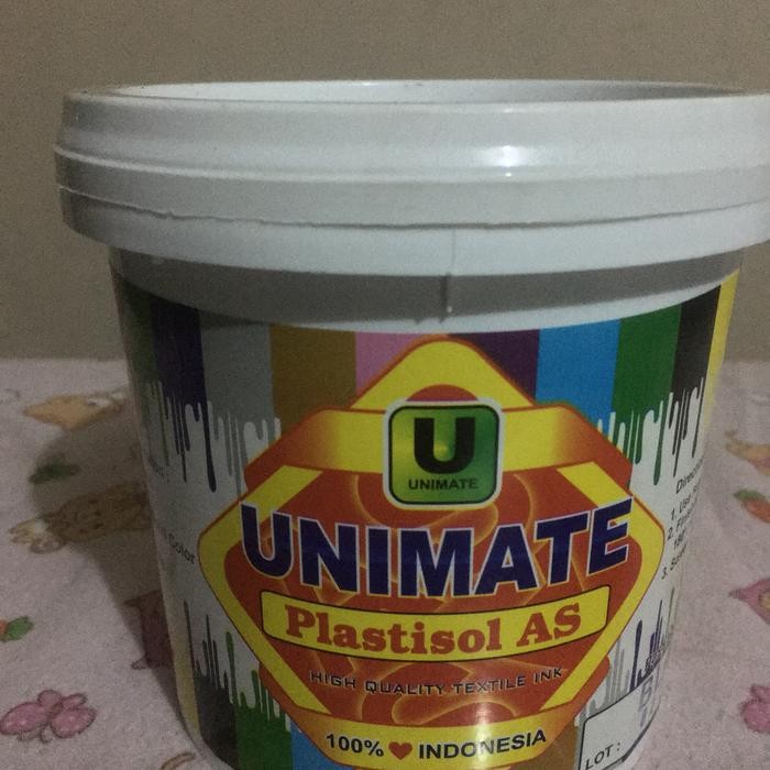 

ready stok tinta sablon plastisol unimate as hitam 1kg original