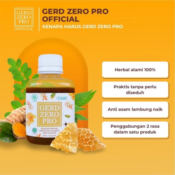 

Terlaris- Madu Gerd Zero Pro 250Gram Alami Untuk Maag, Asam Lambung Naik Dan Ulkus - Honey