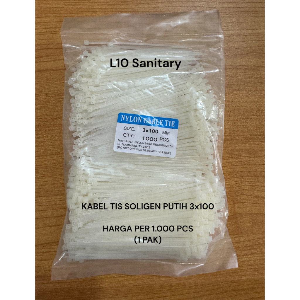 

SOLIGEN Kabel Tis Kabel Stik Ties SOLIGEN 3x100mm 1000 PCS