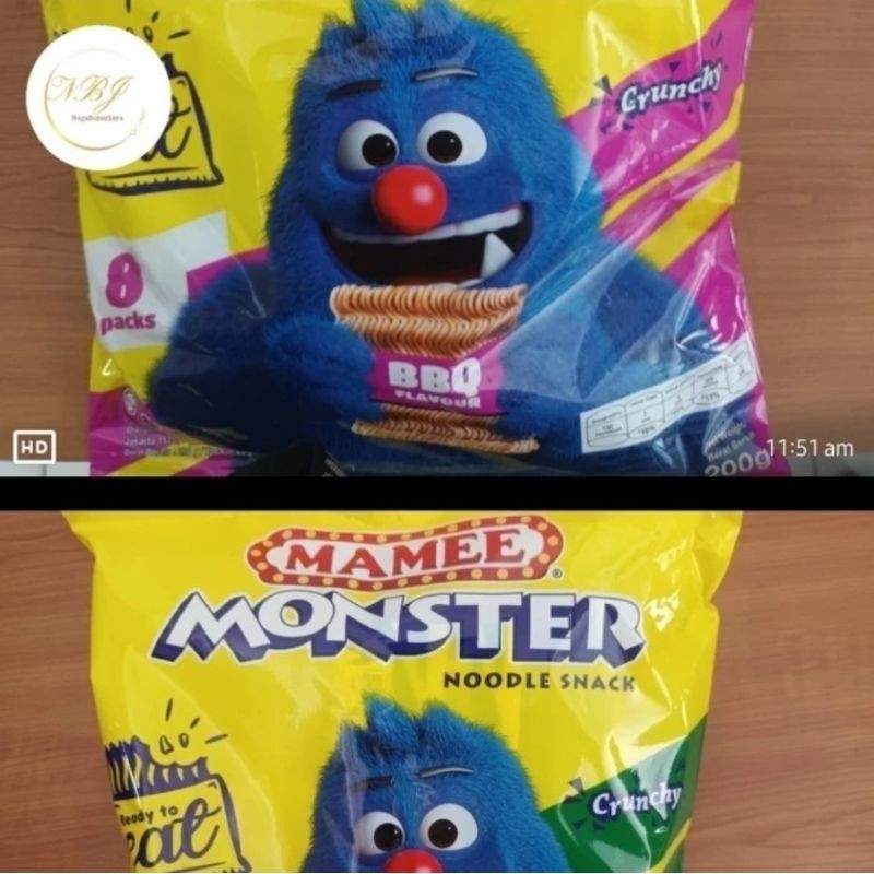 

mamee monster noodle snack jajanan jadul rasa Ayam Bbq