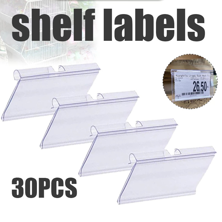

30pcs Label Harga Mika Price Tag Holder 6042mm PVC Price Tag Card Price Tag Holder