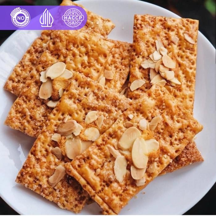 

NewZbgt- Almond Crackers Kue Kering MISOL netto 100 Gr kemasan plastik