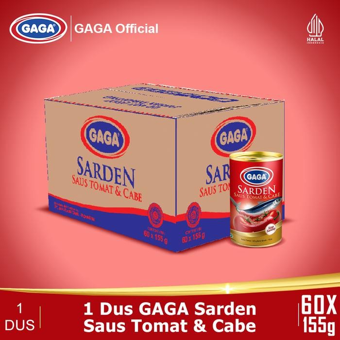 

NewZbgt- Gaga Sarden Tomato Chili 155 (1 dus = 60 pcs)