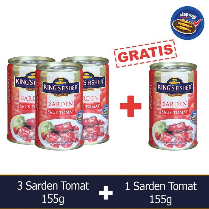 

NewZbgt- Paket 3 Gratis 1 King's Fisher Sarden mini saus tomat Makanan Kaleng 1