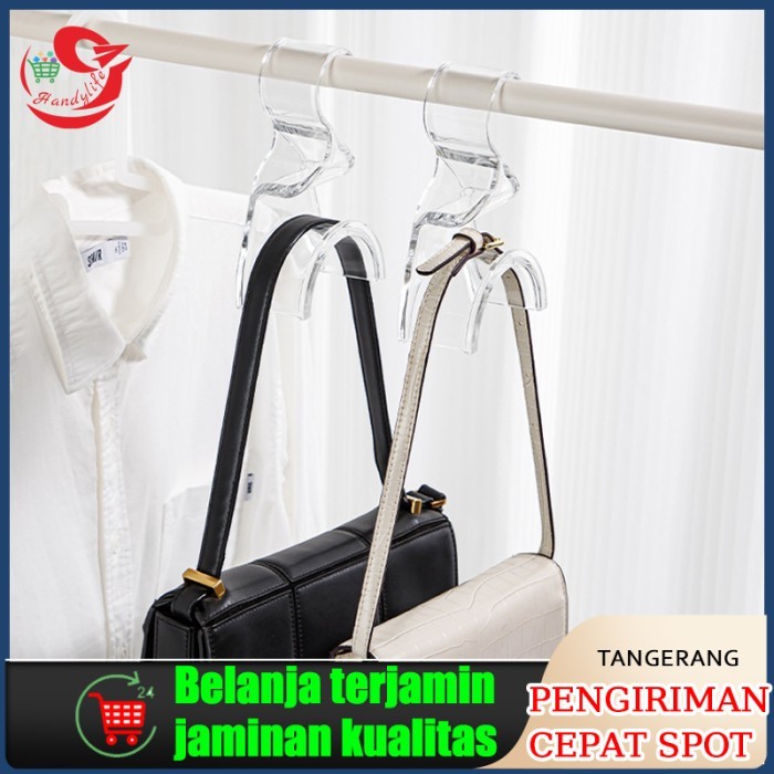 Bag Hanger Transparan Kait Gantungan Tas Hanger Tas Organizer Tas Bag Hanger Hook