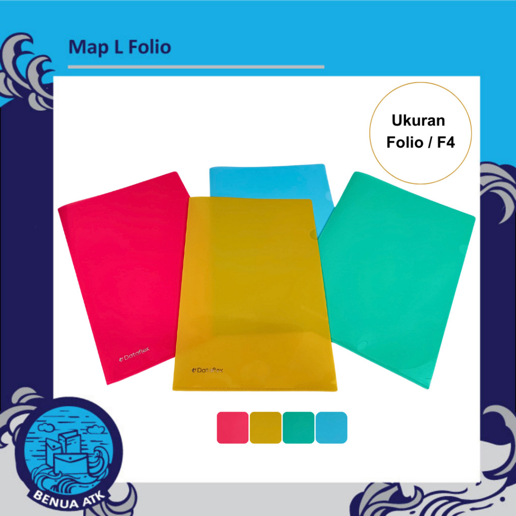 

Dataflex Map L Plastik Clear Sleeve Folio / F4 (isi 12pcs) - DF-732