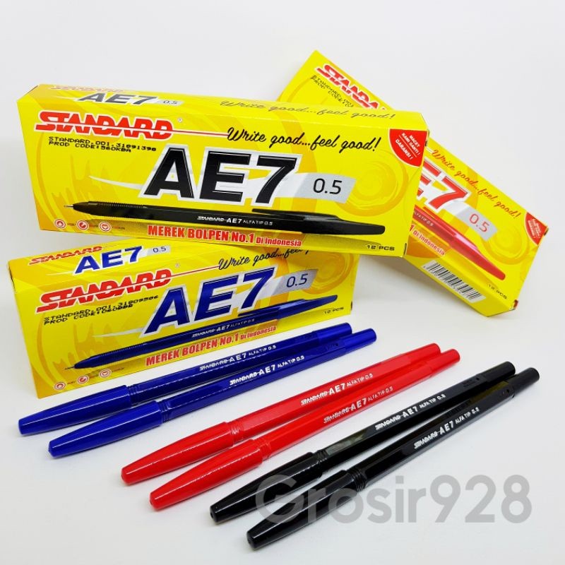 

(Per 12) Pulpen / Bolpen / Bolpoin / Ballpoint Standard AE7 / AE-7