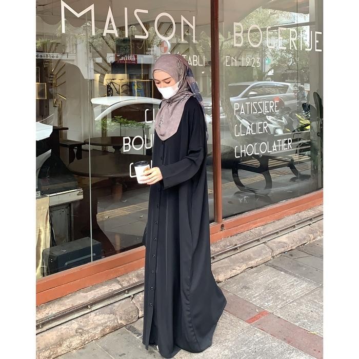 Busanae- Azmiza- Medina Abaya - Sahara Platinum- Dress Simple Basic Batwing