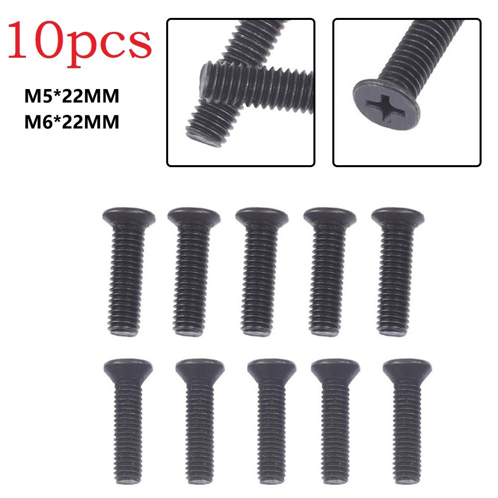 New 10Pcs Fixed Screw M5/M6 22mm UNF Drill Bit Left-hand Thread Chuck Handle Adapter Hand Electric D