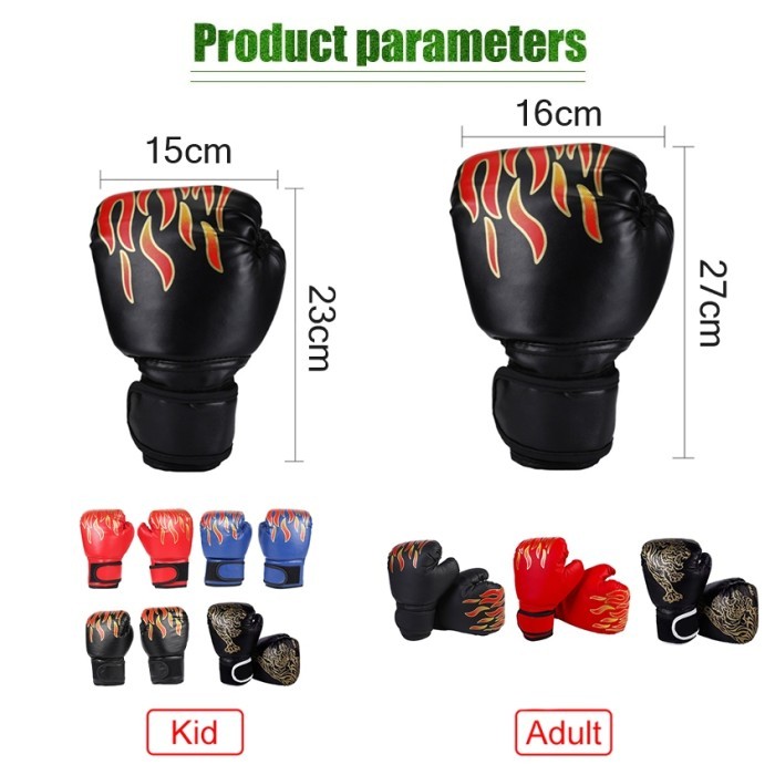 Sarung Tinju Kulit Pu Anak-Anak Dewasa Sarung Tangan Tinju Boxing Boxer Pelindung Tangan