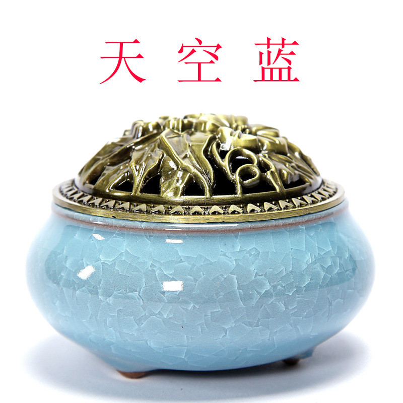 NEW Factory direct sales ceramics ice cracked incense burners, celadon home ornaments, sandalwood pl
