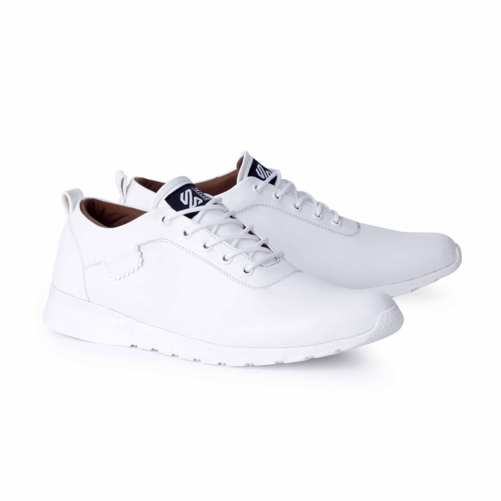 Tahan Lama Kuzatura Sepatu Oxford Pria Putih Sneakers Formal Casual Pantofel Keren Kekinian Original