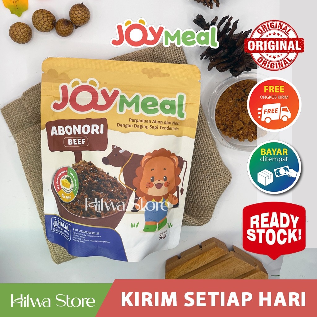 

JOYMEAL ABONORI BEEF ORINAL 50GR ABON DAN NORI DENGAN DAGING SAPI TENDERLOIN