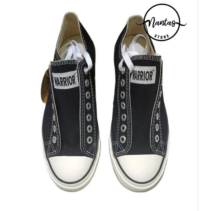 Sepatu Warrior Sparta Pendek Hitam Putih Sepatu Sekolah Warrior Pendek Sepatu Warrior Hitam Putih