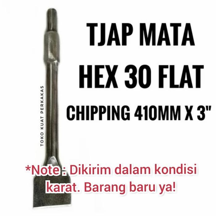 Mata bobok beton Tjap Mata CHIPPING HEX 30 pahat lebar 410MM X 3"