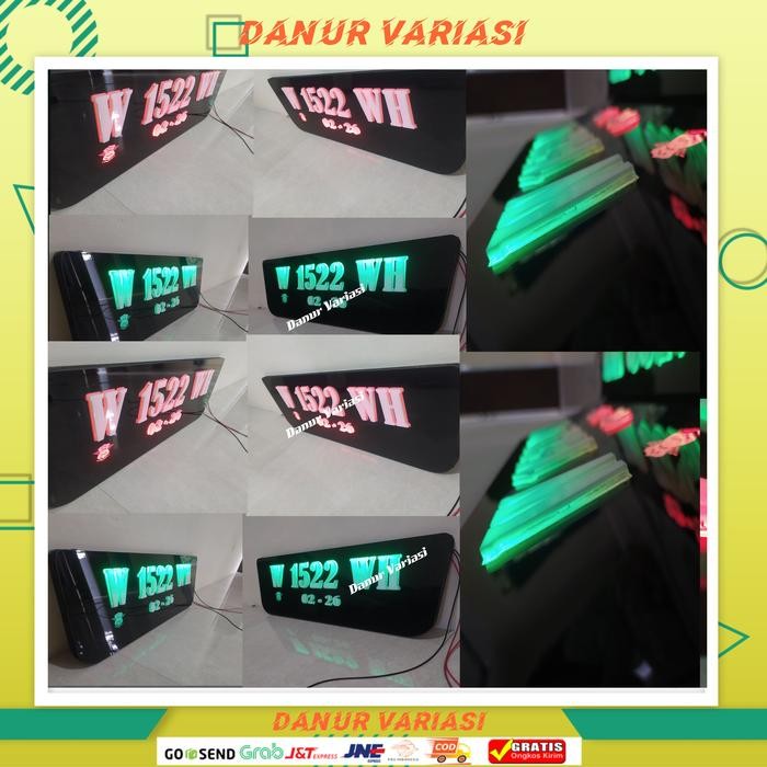 PREMIUM Plat nomor mobil cutom akrilik timbul dan nyala