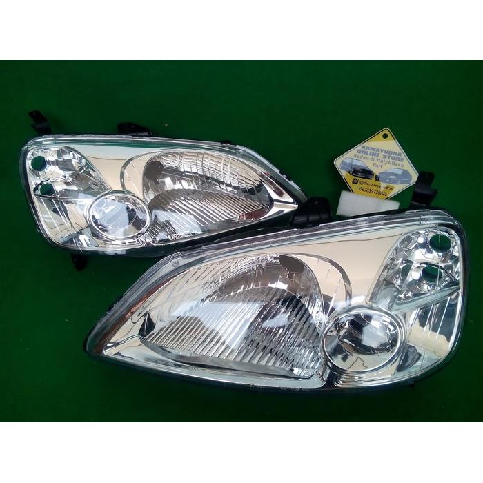 PREMIUM headlamp lampu depan standar honda civic vti ES 2001 sd 2003