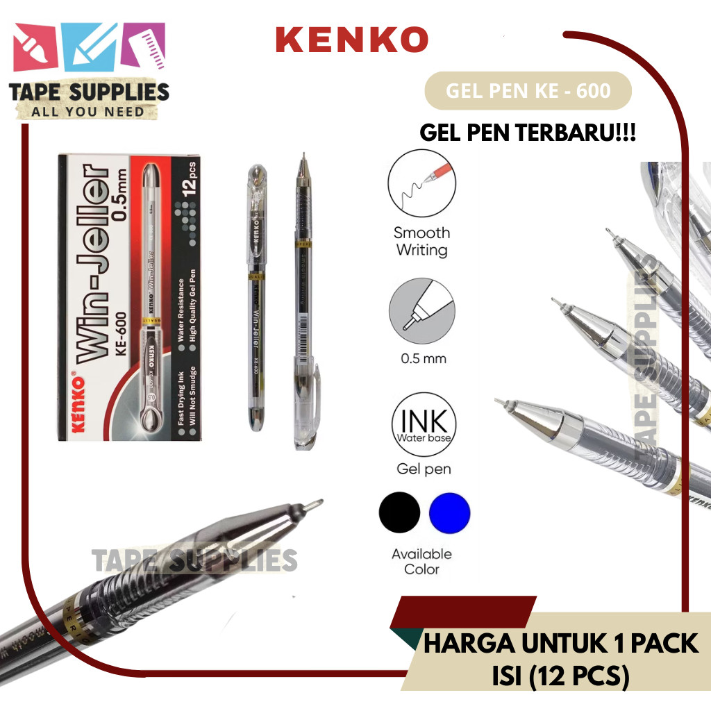 

UM1 Pen Gel Kenko Win Jeller KE - 600 (12 pcs) / Bolpen Gel